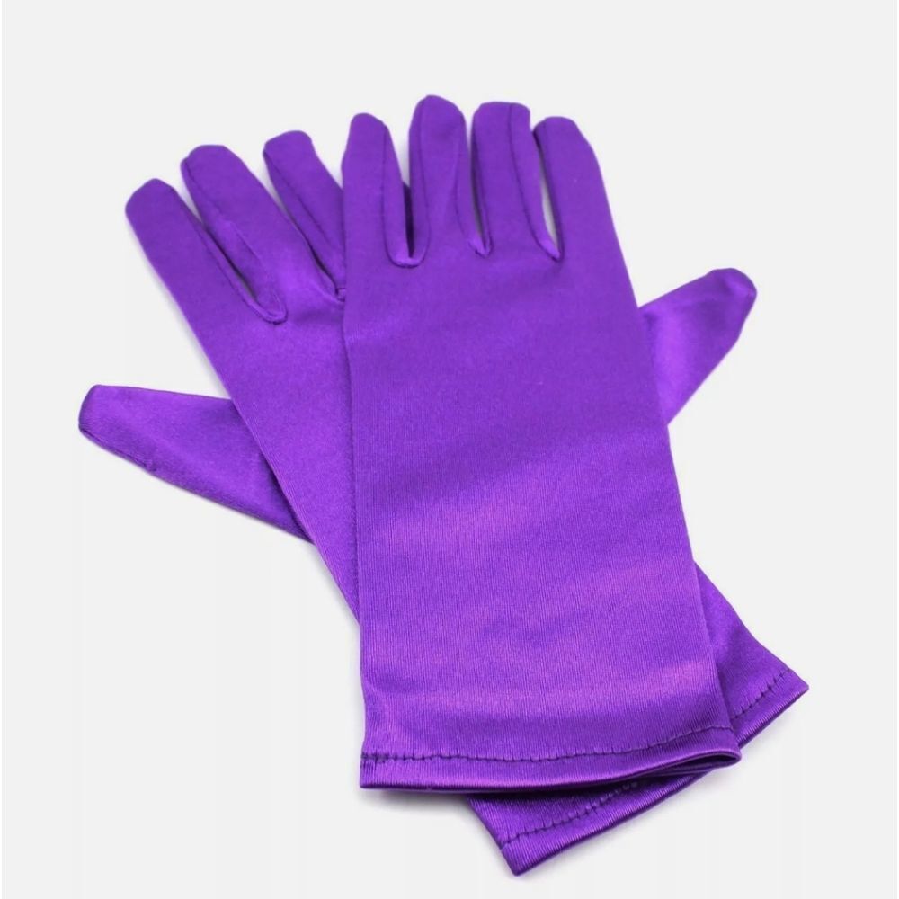 Women Short Wrist Gloves Smooth Satin Party Dress Prom Evening Wedding